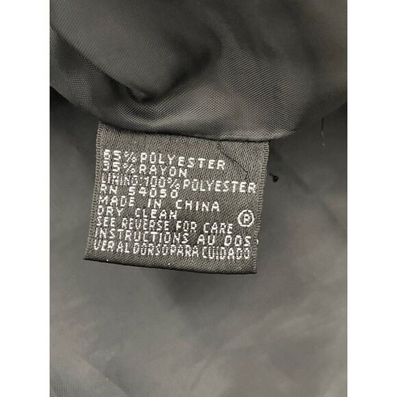 Kasper Women Black & Blue Pin Striped One Button Blazer Size 18 - Picture 10 of 11